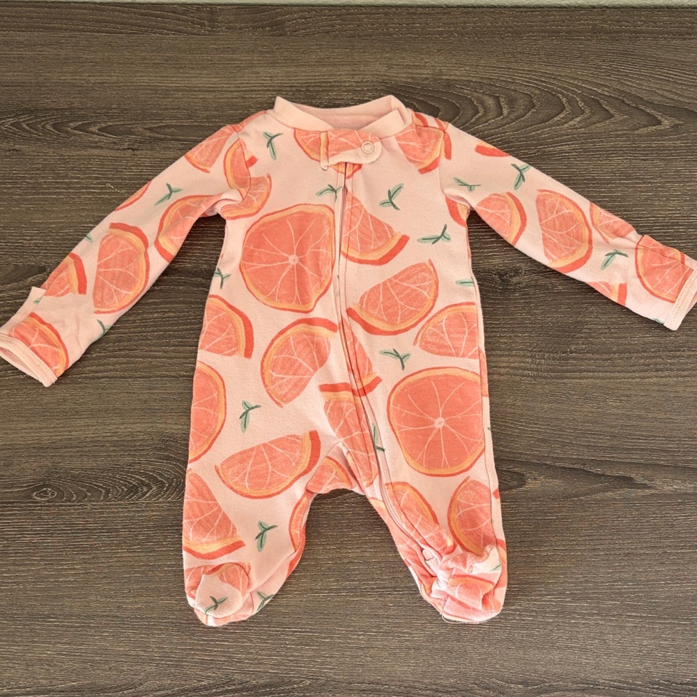 ❤️$3 Carter's Just One You Newborn Citrus Zippered Footie